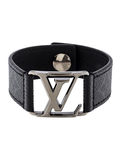 louis vuitton men's bracelet silver|Louis Vuitton black men's bracelet.